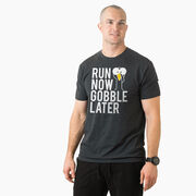 Running Short Sleeve T-Shirt - Run Now Gobble Later (Bold)