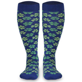 Woven Yakety Yak! Knee High Socks - Shamrocks