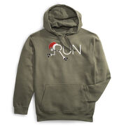 Statement Fleece Hoodie -  Let's Run For Christmas