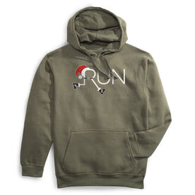 Statement Fleece Hoodie -  Let's Run For Christmas