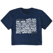 Running Short Sleeve Crop Tee - Gone For a ___ Run