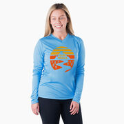 Women's Long Sleeve Tech Tee - Run Trails Sunset