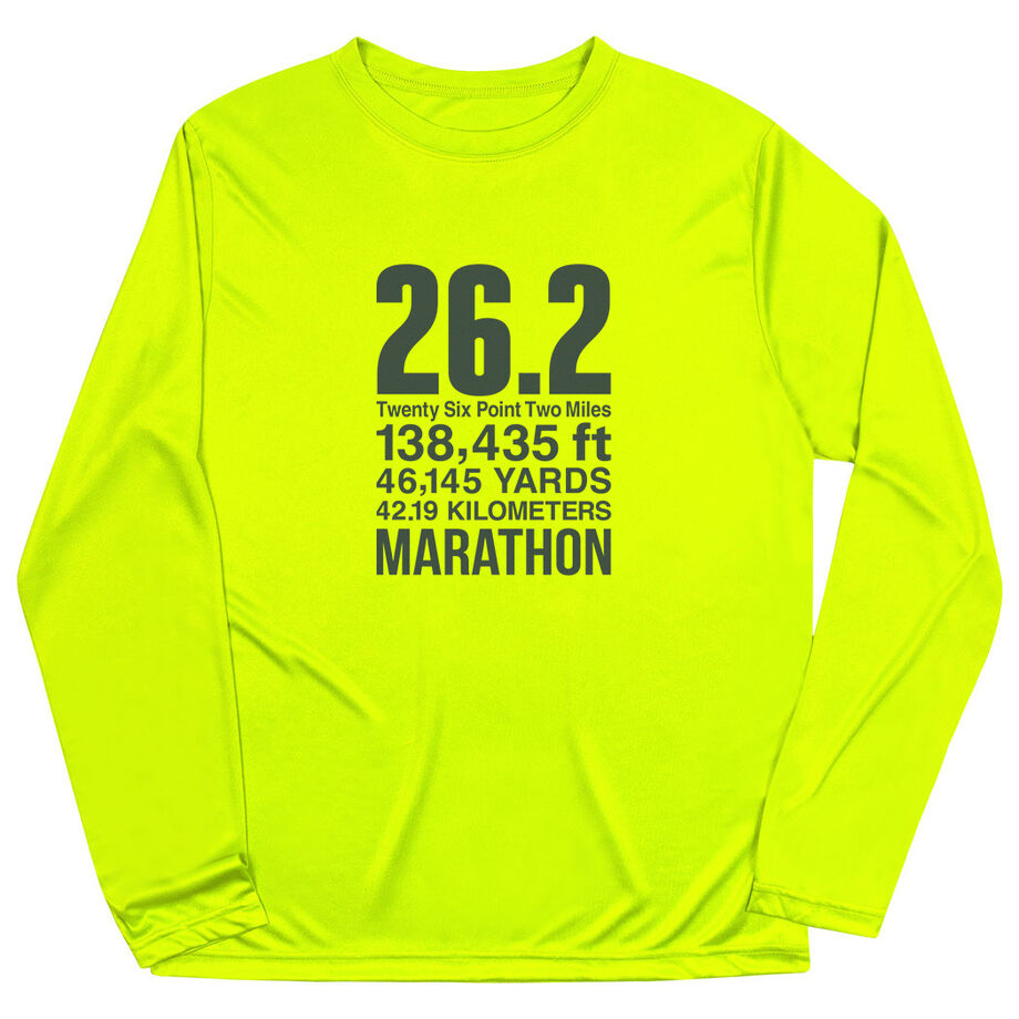 Men's Running Long Sleeve Performance Tee - 26.2 Math Miles