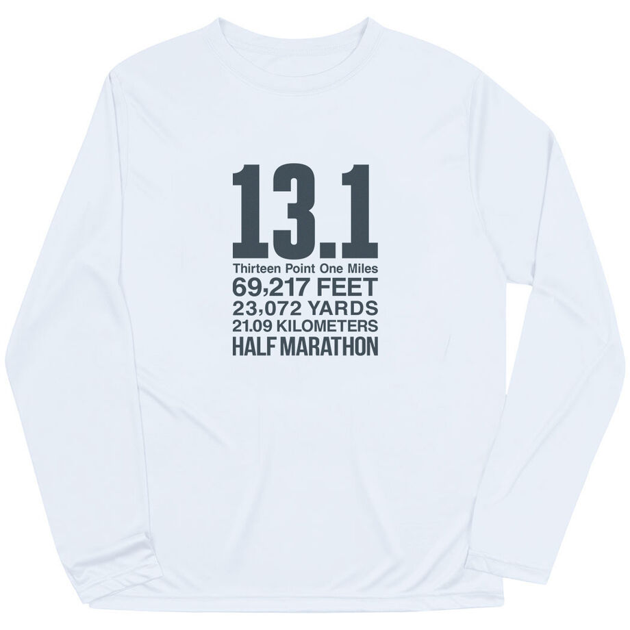 Men's Running Long Sleeve Performance Tee - 13.1 Math Miles