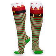 Woven Knee High Socks - Santa's Elf