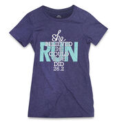 Women's Everyday Runners Tee She Believed She Could So She Did 26.2