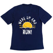 Women's Short Sleeve Tech Tee - Wake Up And Run