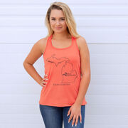 Flowy Racerback Tank Top - She Runs This Town Michigan Runner