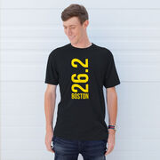 Running Short Sleeve T-Shirt - Boston 26.2 Vertical