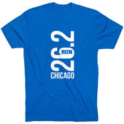 Running Short Sleeve T-Shirt - Chicago 26.2 Vertical