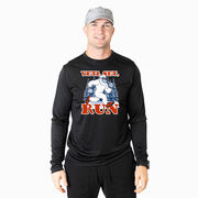 Men's Running Long Sleeve Performance Tee - Yeti, Set, Run