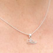 Sterling Silver Run Shoe Necklace