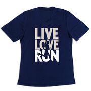 Women's Short Sleeve Tech Tee - Live Love Run Silhouette