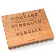 Premier Wood BibFOLIO® Race Bib Album - Courage To Start