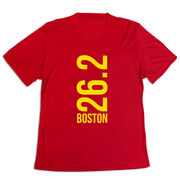 Women's Short Sleeve Tech Tee - Boston 26.2 Vertical