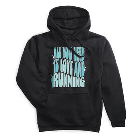 Statement Fleece Hoodie - All You Need is Love and Running