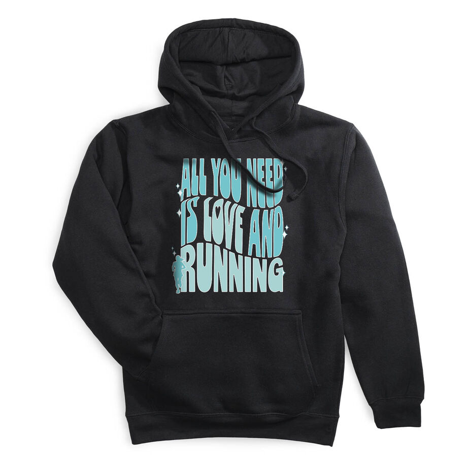 Statement Fleece Hoodie - All You Need is Love and Running