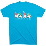 Running Short Sleeve T-Shirt - Runnin' With My Gnomies&reg; - Christmas