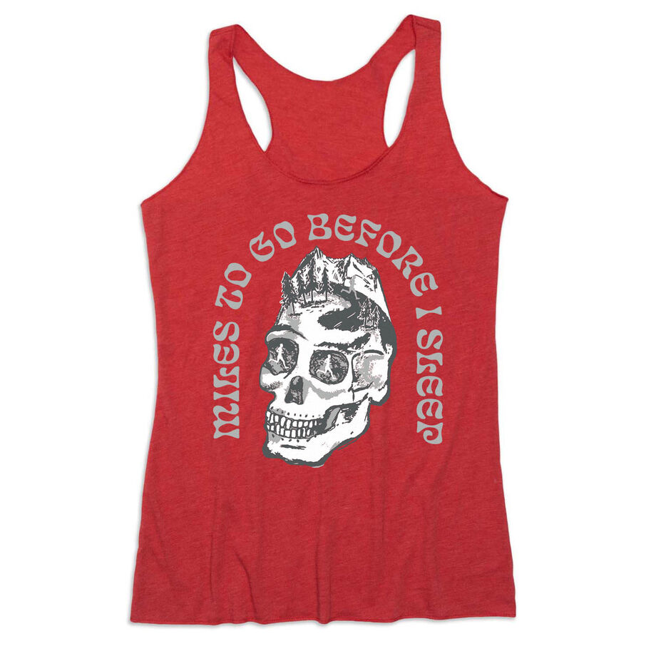 Women's Everyday Tank Top - Miles To Go Before I Sleep - Skull