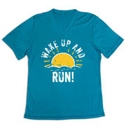 Women's Short Sleeve Tech Tee - Wake Up And Run