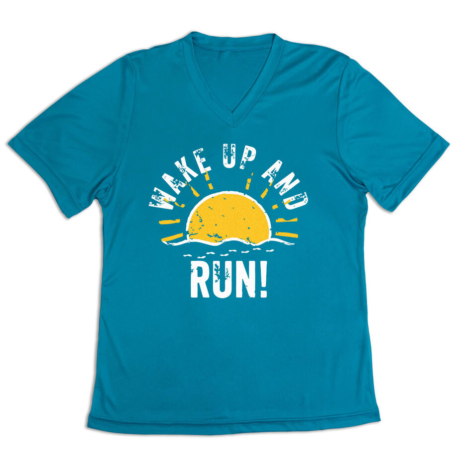 Women's Short Sleeve Tech Tee - Wake Up And Run