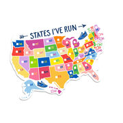 Running Sticker - States I've Run
