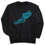 Cross Country Crewneck Sweatshirt - Winged Foot Inspirational Words