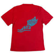 Women's Short Sleeve Tech Tee - Winged Foot Inspirational Words