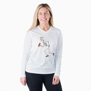 Women's Long Sleeve Tech Tee - Never Stop Running