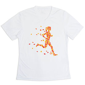 Women's Short Sleeve Tech Tee - Autumn Runner Girl