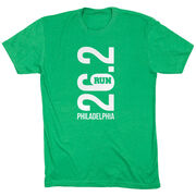 Running Short Sleeve T-Shirt - Philadelphia 26.2 Vertical