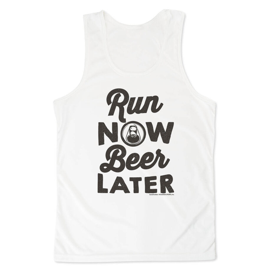 Men's Running Performance Tank Top - Run Now Beer Later