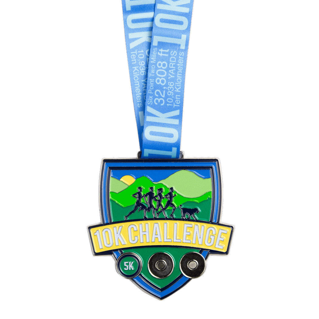 Neon Virtual Run Medal 5K 10K Half Marathon Running race Marathon Medal 