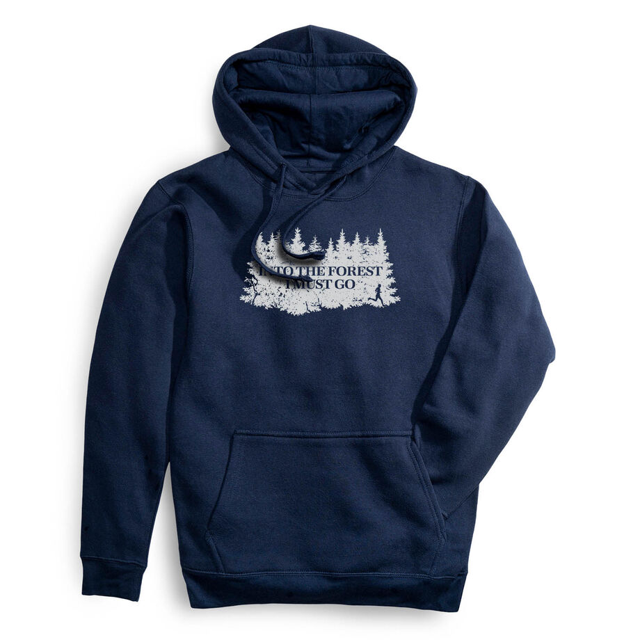 Statement Fleece Hoodie - Into the Forest I Must Go Running