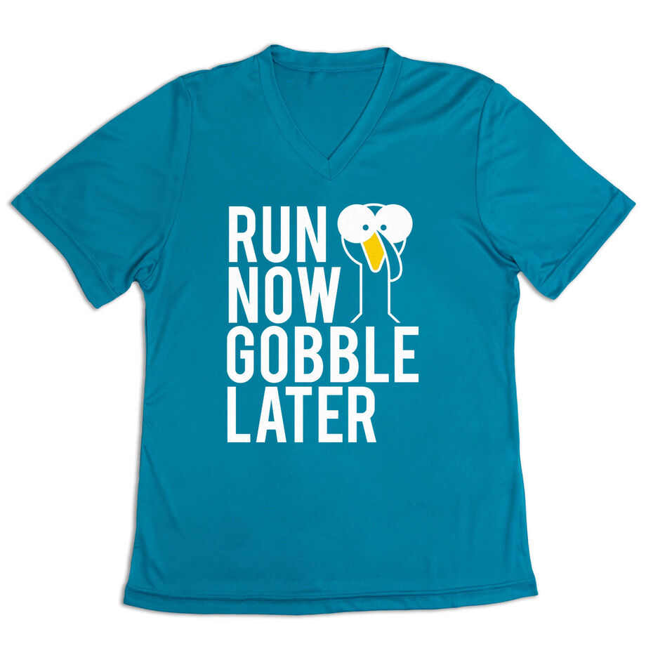 Women's Short Sleeve Tech Tee - Run Now Gobble Later (Bold)