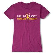 Women's Everyday Runners Tee - Run Like a Beast Finish Like a Beauty