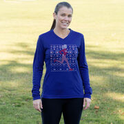 Women's Long Sleeve Tech Tee - Heart Sweater Run