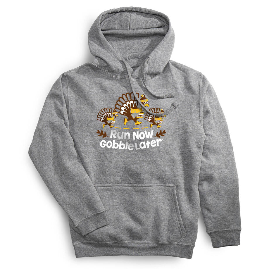 Statement Fleece Hoodie - Run Now Gobble Later Turkey Trot