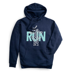 Statement Fleece Hoodie -  She Believed She Could So She Did 26.2