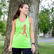 Women's Racerback Performance Tank Top - Heartfelt Runner Girl