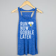 Flowy Racerback Tank Top - Run Now Gobble Later (Bold)