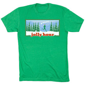 Running Short Sleeve T-Shirt - Jolly Hour [Adult Small/Green] - SS