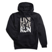 Statement Fleece Hoodie -  Live Love Run Silhouette