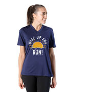 Women's Short Sleeve Tech Tee - Wake Up And Run