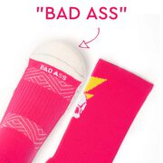 Socrates&reg; Mid-Calf Performance Socks - Bad Ass (Pink)