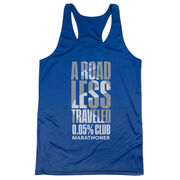 Women's Racerback Performance Tank Top - A Road Less Traveled - Marathoner