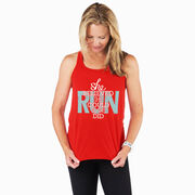 Flowy Racerback Tank Top - She Believed She Could So She Did