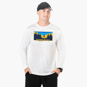 Men's Running Long Sleeve Performance Tee - Happy Hour Runner