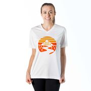 Women's Short Sleeve Tech Tee - Run Trails Sunset