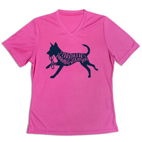 Women's Short Sleeve Tech Tee - I'd Rather Be Running with My Dog